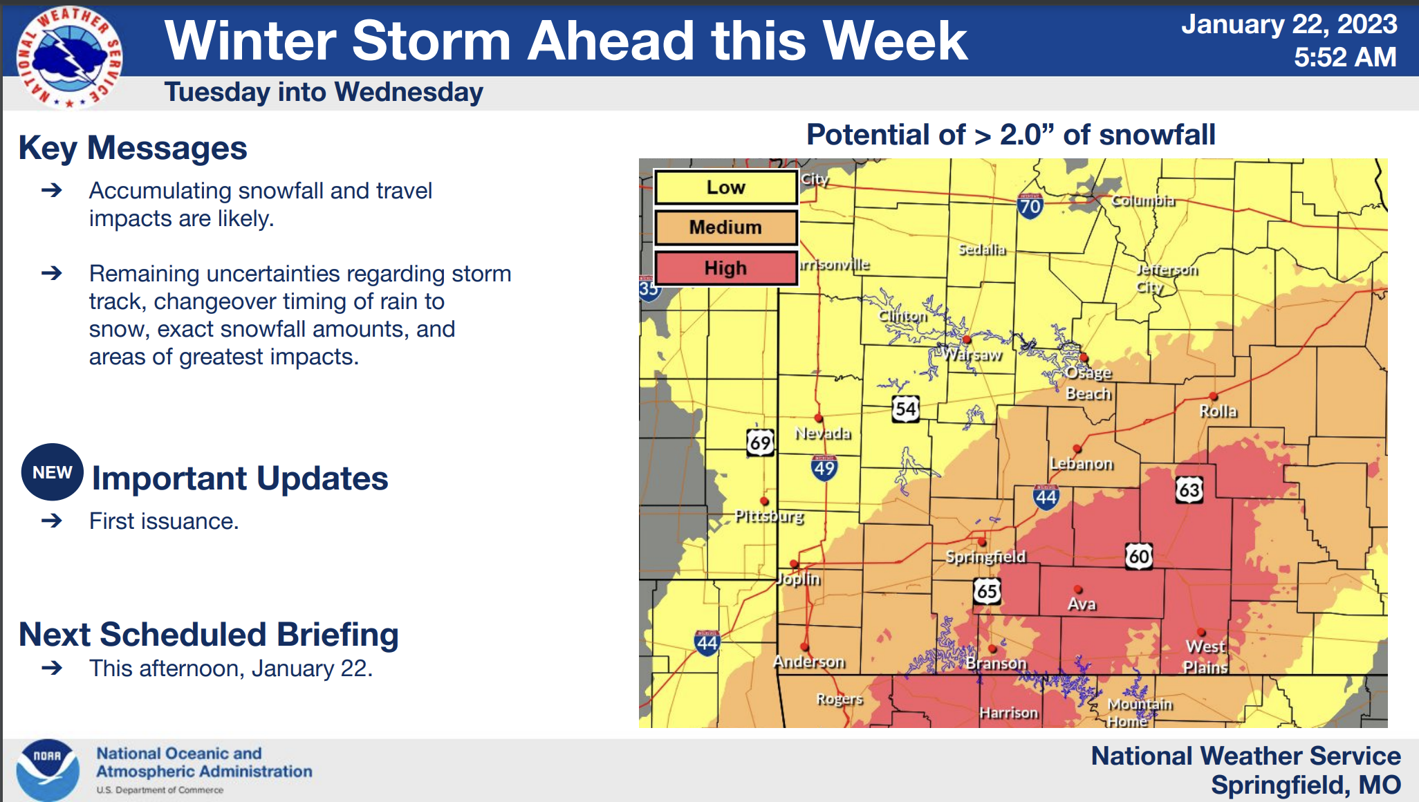 WEATHER SERVICE: Winter storm expected to begin Tuesday - Houston Herald