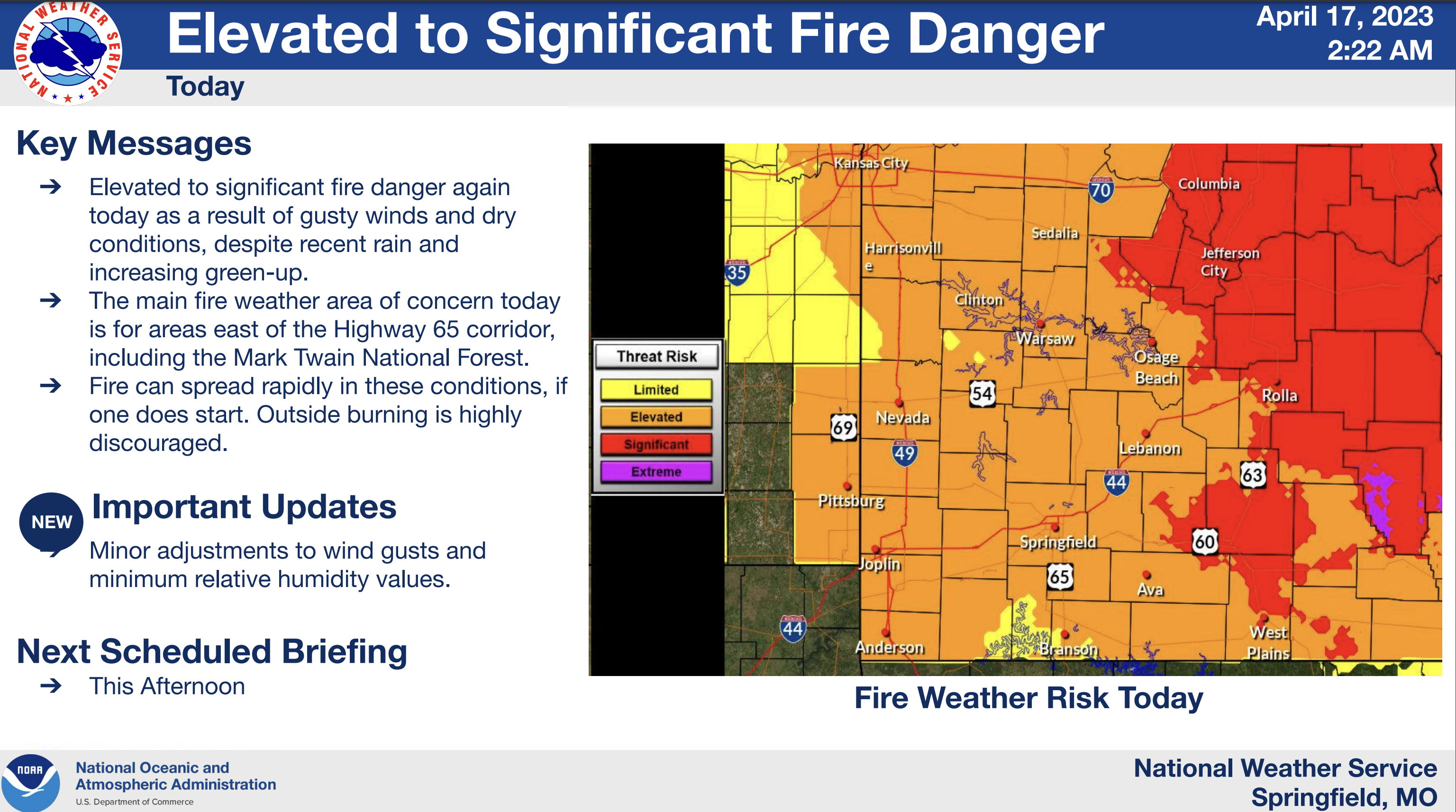 Elevated to significant fire danger today, Weather Service says ...