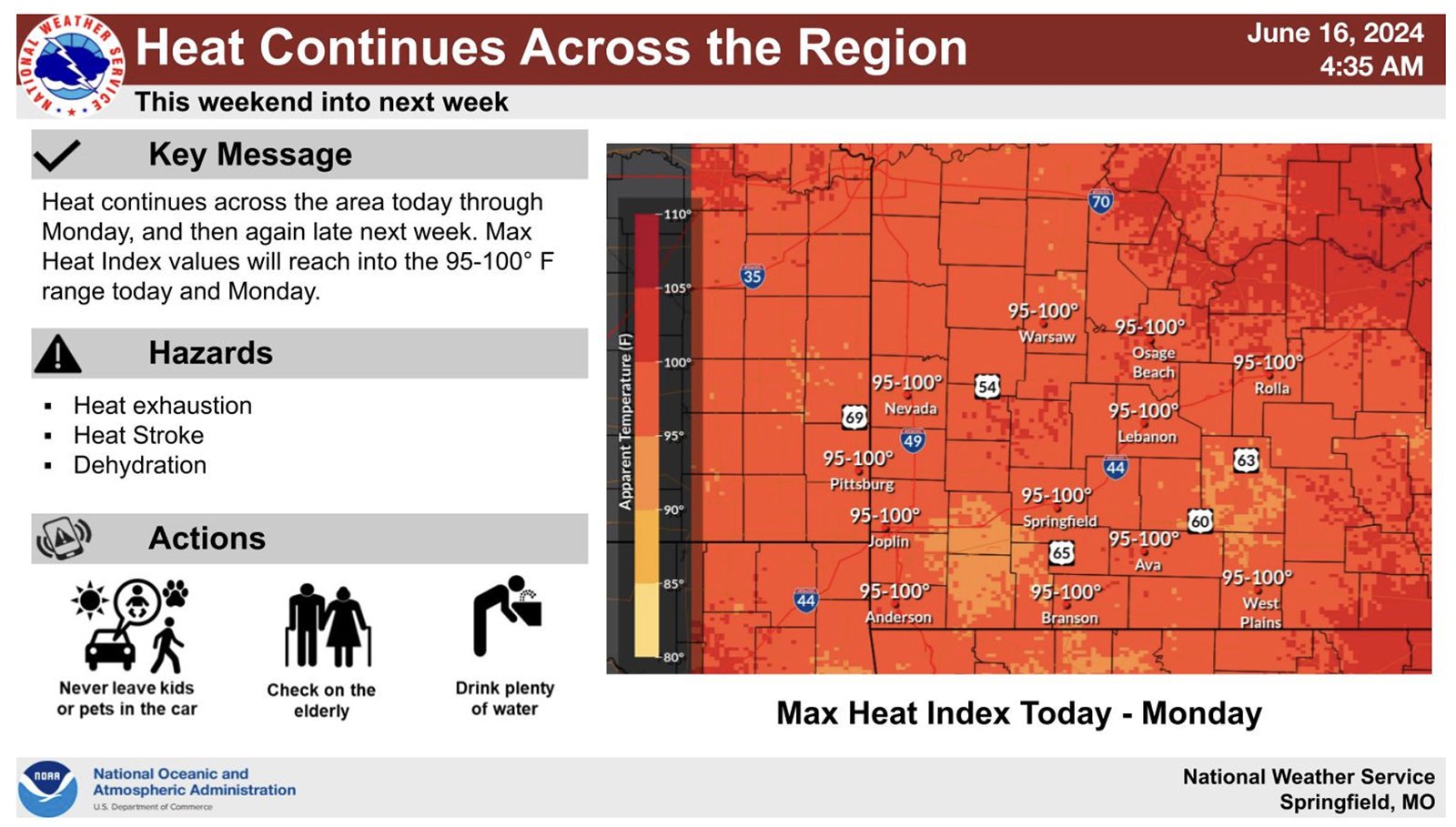Weather Service: High heat index today - Houston Herald