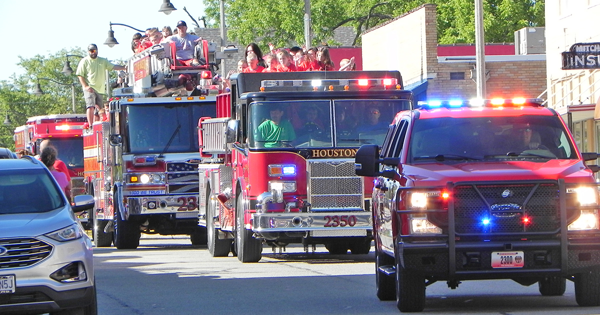 First-graders and fire trucks; tradition rolls on in Houston