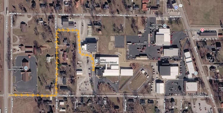 Asphalt work sparks different traffic flow on Tuesday at Licking School District